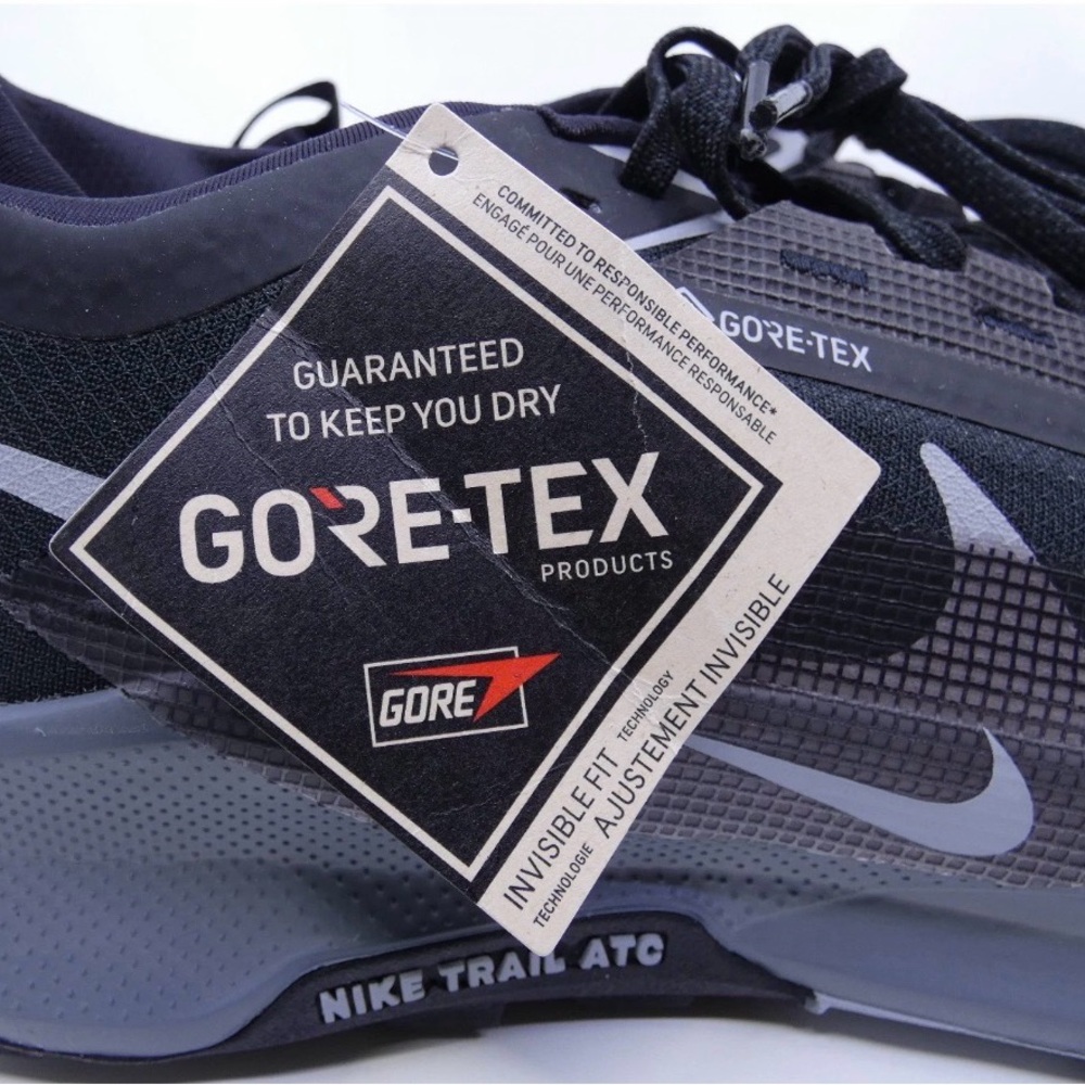 Nike Pegasus 🔥 Trail 5 GORE-TEX Black Wolf Grey Running Shoes FQ0908-001 11 13 - Picture 4 of 14